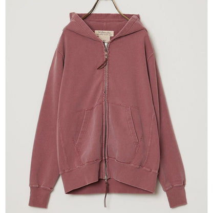 REMI RELIFE SP加工裏毛ZIPパーカ bordeaux
