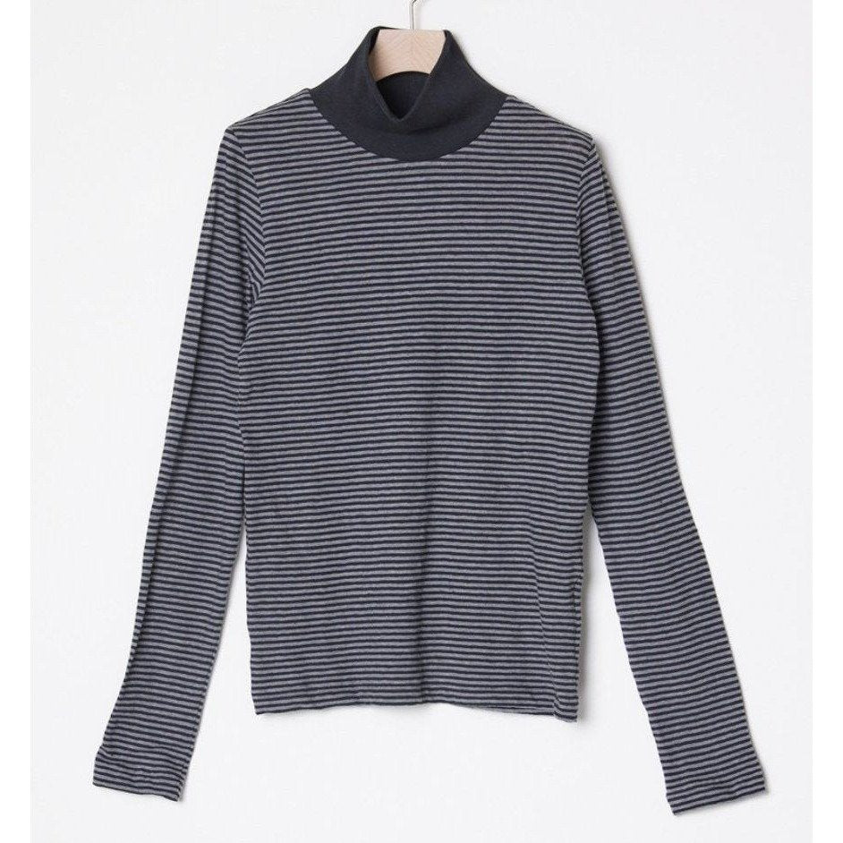 mocT NEP SOFTBORDER JERSEY HIGHNECK L/S PO BLACK×GRAY