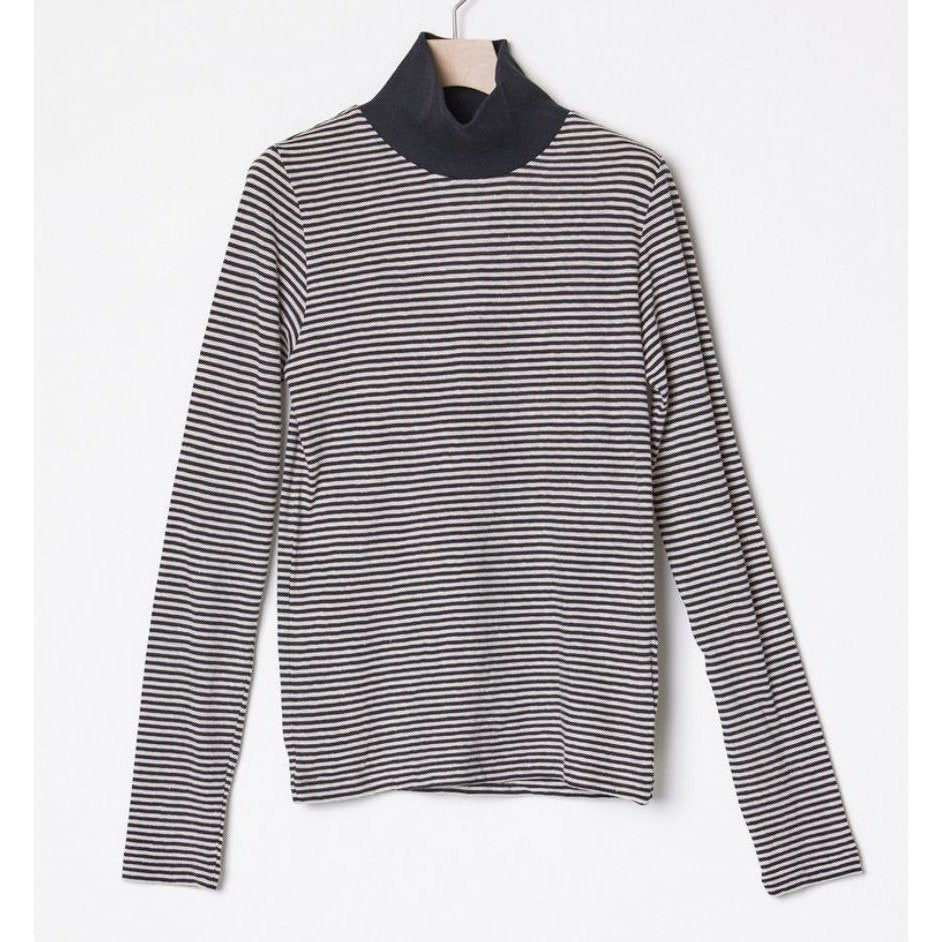 mocT NEP SOFTBORDER JERSEY HIGHNECK L/S PO BLACK×BEIGE