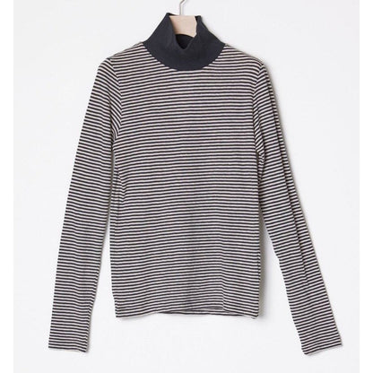 mocT NEP SOFTBORDER JERSEY HIGHNECK L/S PO BLACK×BEIGE