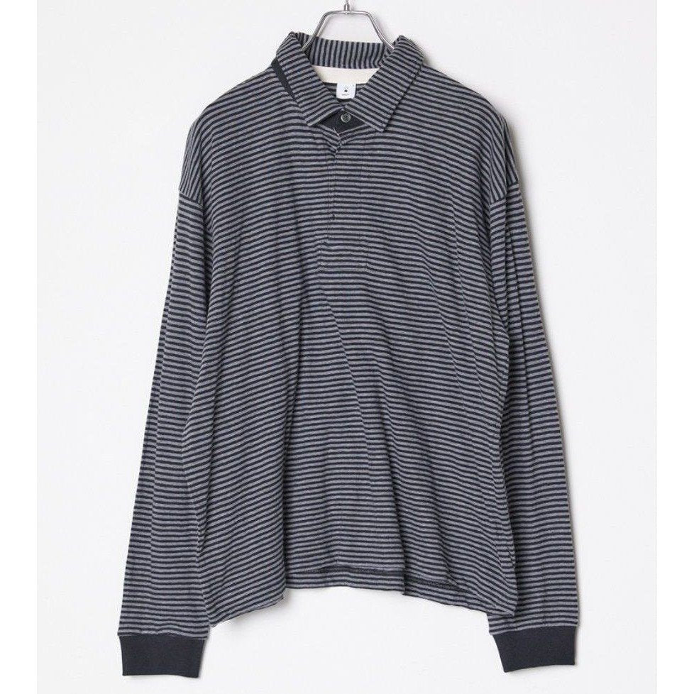 mocT NEP SOFTBORDER JERSEY RUGGER SHIRT BLACK×GRAY