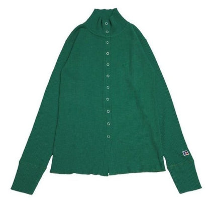 RUSSELL ATHLETIC Wmns Slub Rib 2Way Cardigan Green