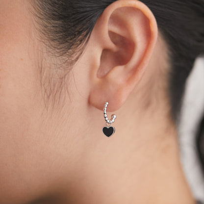 BAQLESS  Ludique Noir Heart Silver 262LD-NRHT-SV