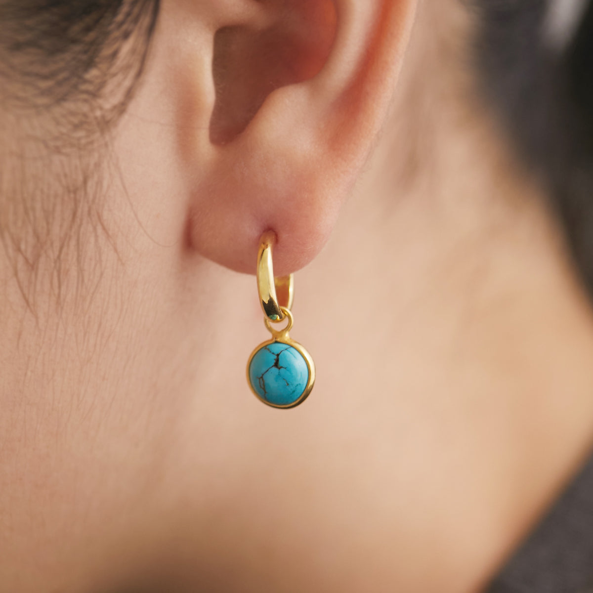 BAQLESS  Ludique Round Turquoise Gold  262LD-RTQ-YG