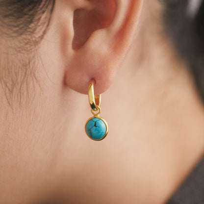 BAQLESS  Ludique Round Turquoise Gold  262LD-RTQ-YG