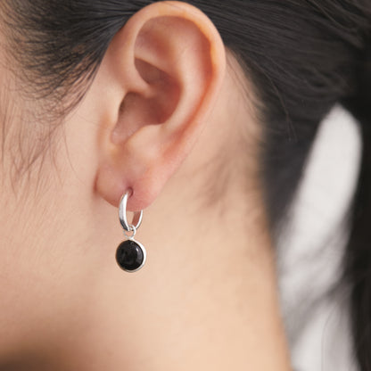 BAQLESS  Ludique Round Onyx Silver 262LD-ON-SV