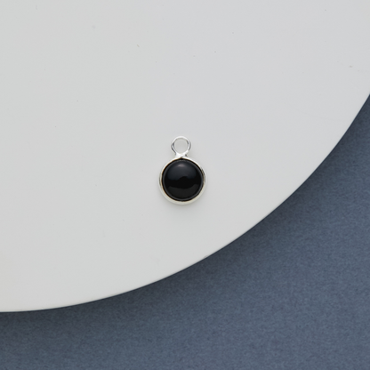BAQLESS  Ludique Round Onyx Silver 262LD-ON-SV