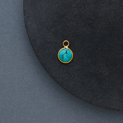 BAQLESS  Ludique Round Turquoise Gold  262LD-RTQ-YG