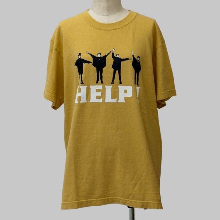GOOD ROCK SPEED THE BEATLES（ビートルズ） “HELP!” Front & Back Print T-Shirt YELLOW
