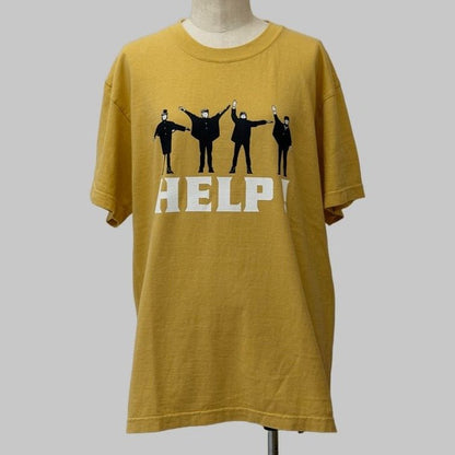GOOD ROCK SPEED THE BEATLES（ビートルズ） “HELP!” Front & Back Print T-Shirt YELLOW