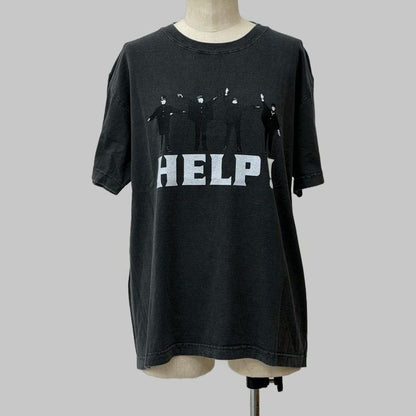 GOOD ROCK SPEED THE BEATLES（ビートルズ） “HELP!” Front & Back Print T-Shirt CHARCOAL