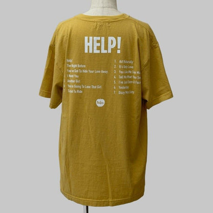 GOOD ROCK SPEED THE BEATLES（ビートルズ） “HELP!” Front & Back Print T-Shirt YELLOW
