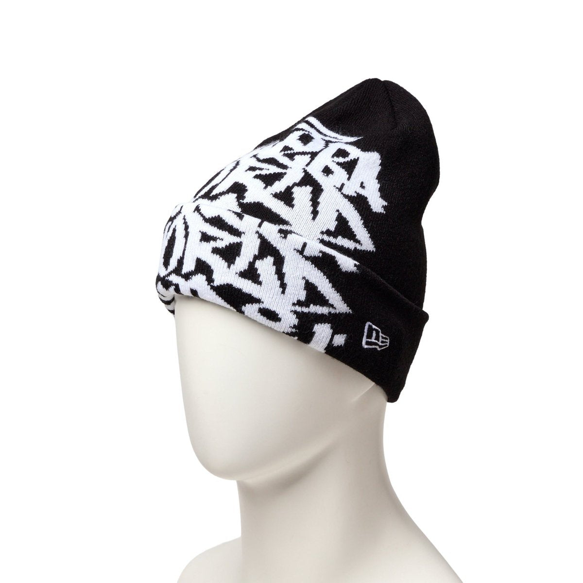 NEW ERA BASIC CUFF KNIT TAGGING LOGO BLK