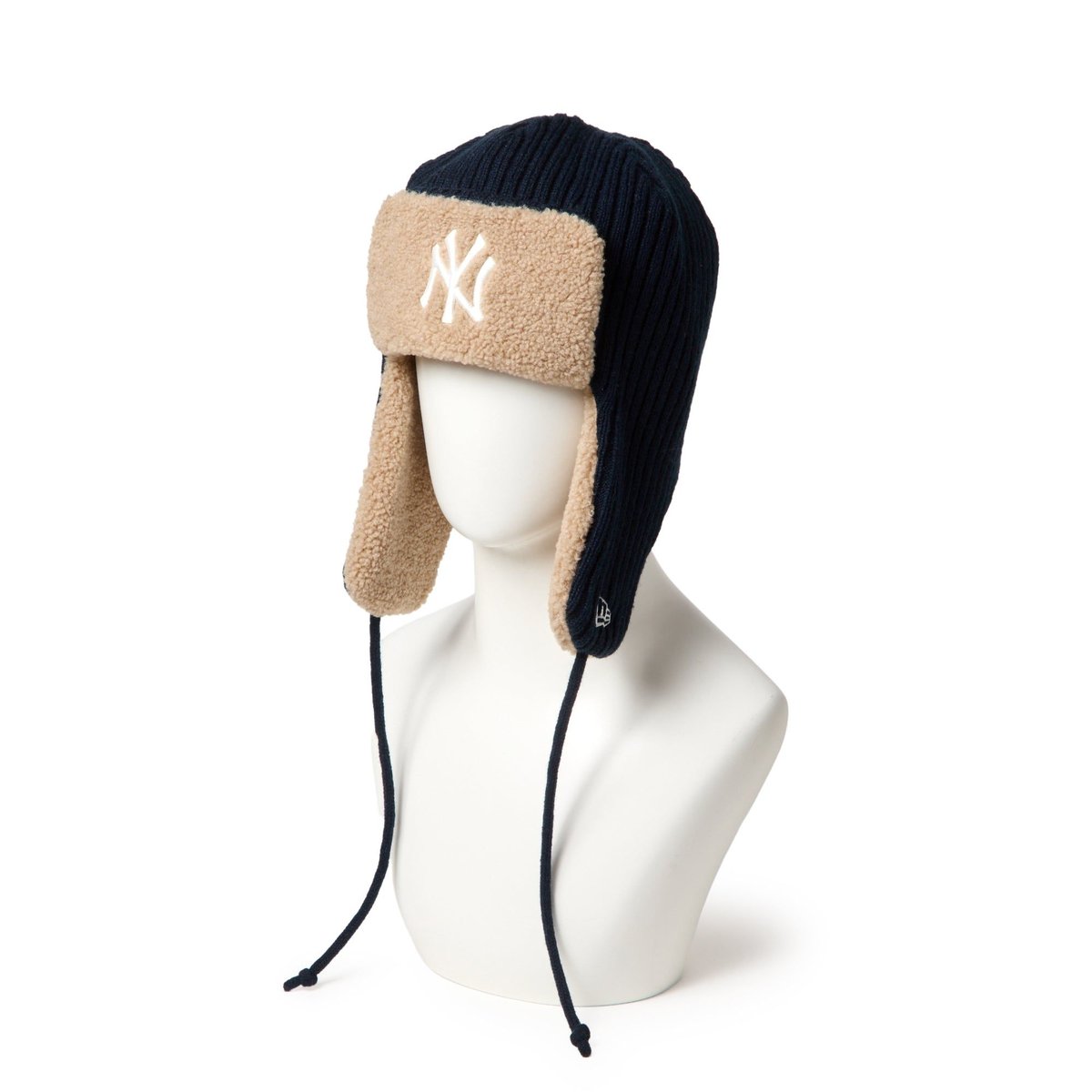 NEW ERA KNIT TRAPPER NEYYAN RIB KNIT NVY