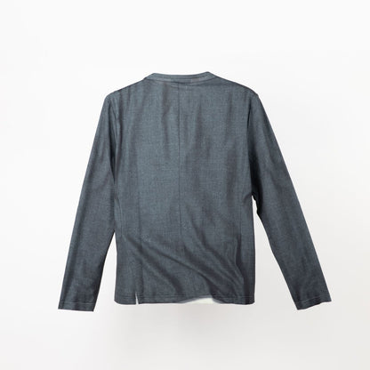 TOLQ Printed Mock Neck T-shirts(L/S) Charcoal