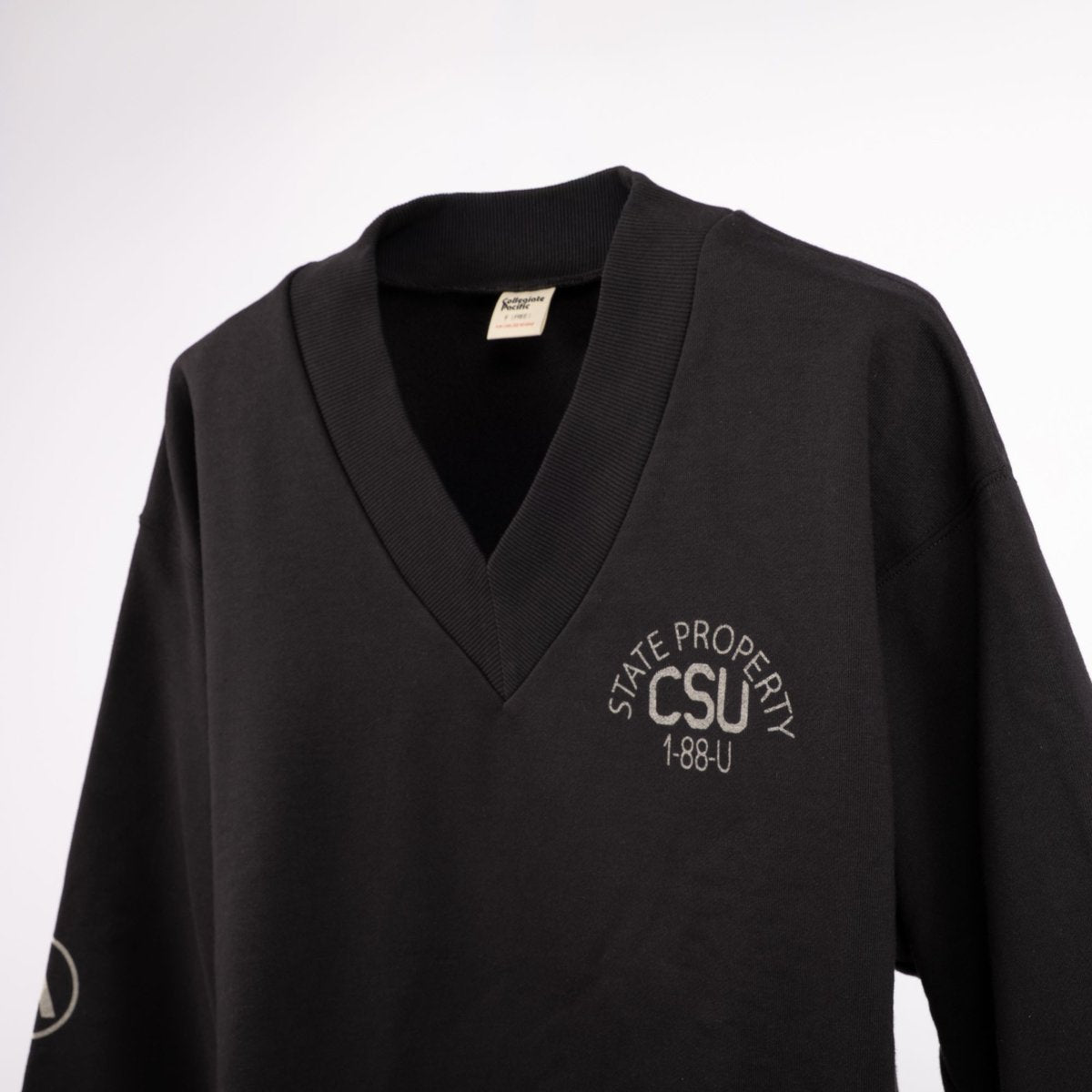 COLLEGIATE PACIFIC V Neck Sweat Shirt（HLEX) CHARCOAL