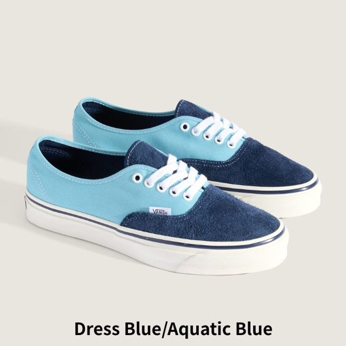 Vans PREMIUM オーセンティック SUEDE/CANVAS Dress Blue/Aquatic Blue