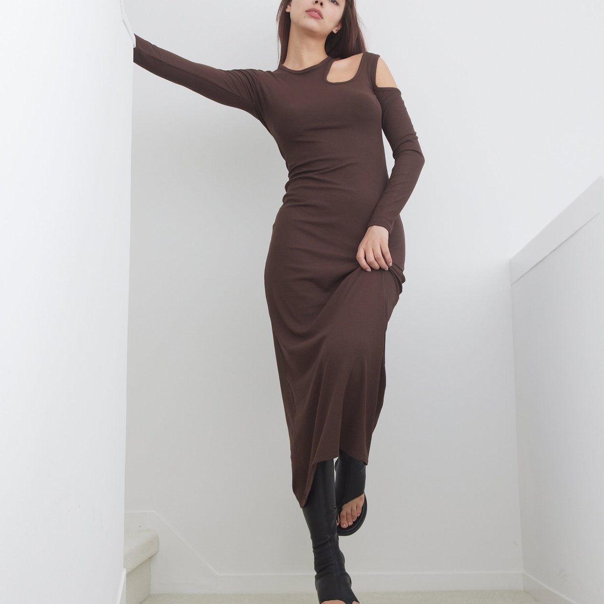 TW RIB ONE-PIECE BROWN