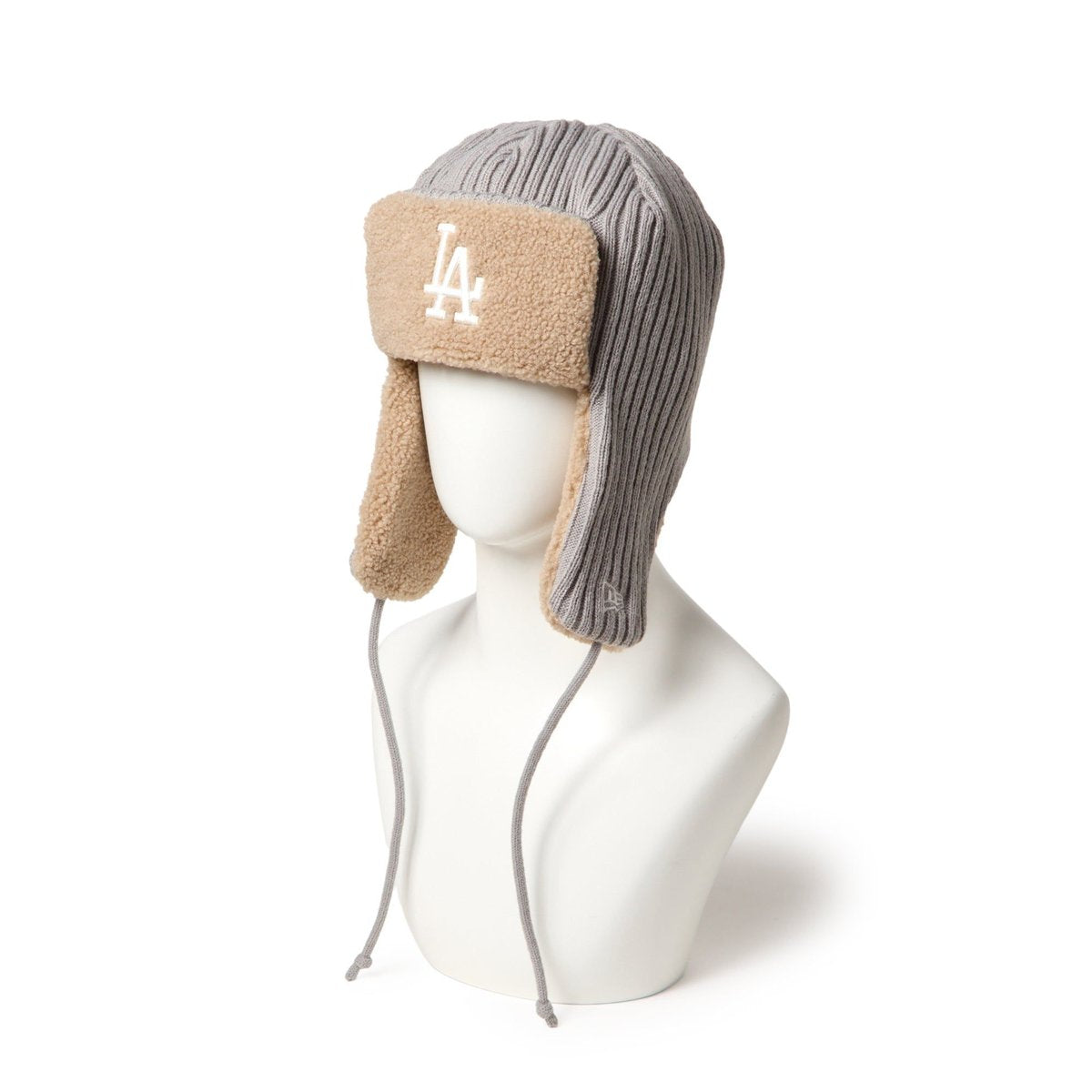 NEW ERA KNIT TRAPPER LOSDOD RIB KNIT GRY