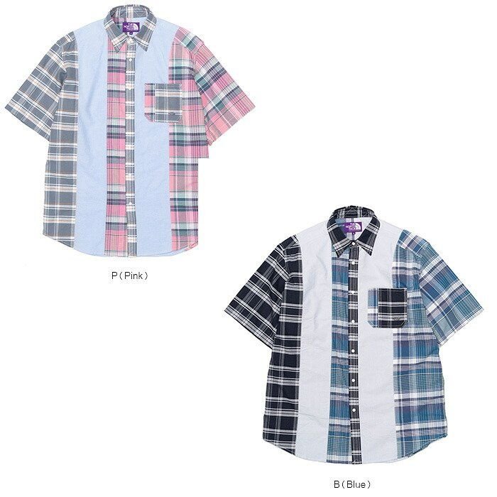 THE NORTH FACE Purple Label パッチワークハーフスリーブシャツ
