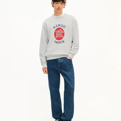 KENZO MENS EMBLEM CLASSIC SWEATSHIRT Pale Grey