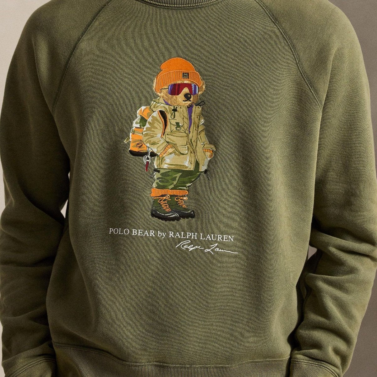 RALPH LAUREN POLO BEAR CREW NECK SW CRUISE OLIVE
