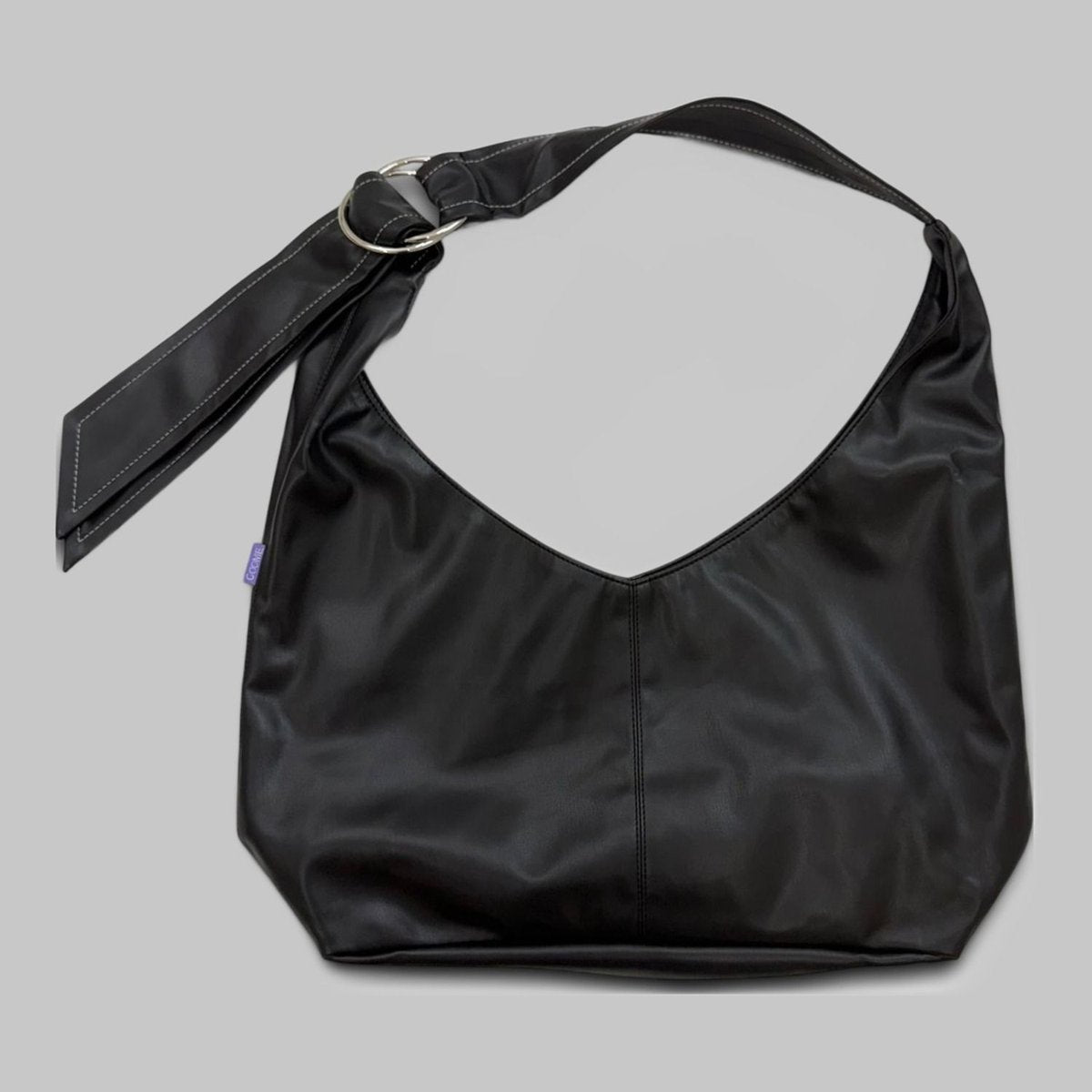 COOME FAUX LEATHER BAG BLACK