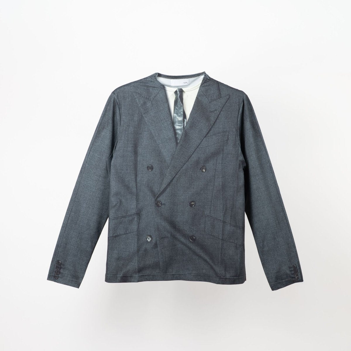 TOLQ Printed Mock Neck T-shirts(L/S) Charcoal