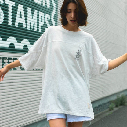 COLLEGIATE PACIFIC Big Foot Ball S/S T Shirt(HLEX) OFF WHITE