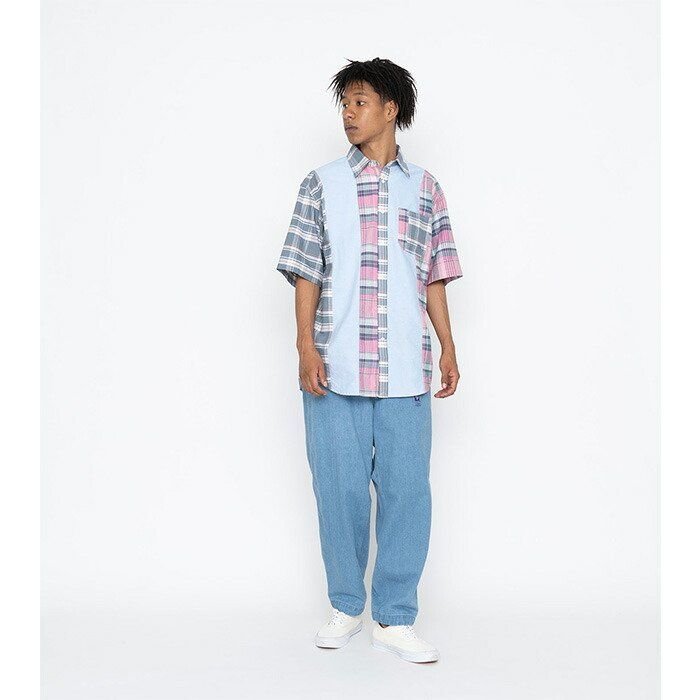 THE NORTH FACE Purple Label パッチワークハーフスリーブシャツ P