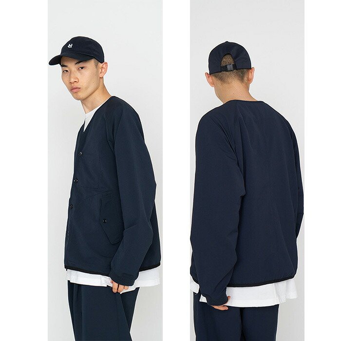 SUHS328 ALPHADRY CARDIGAN アルファドライ カーディガン_NANAMICA NAVY