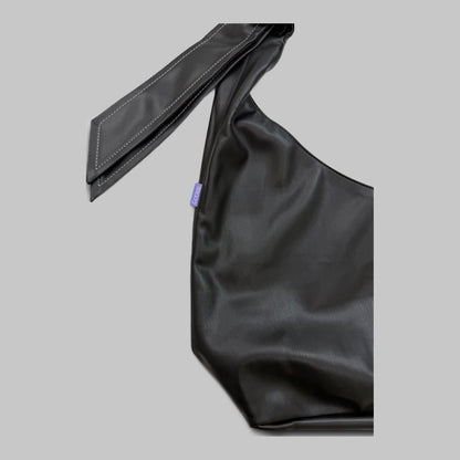 COOME FAUX LEATHER BAG BLACK