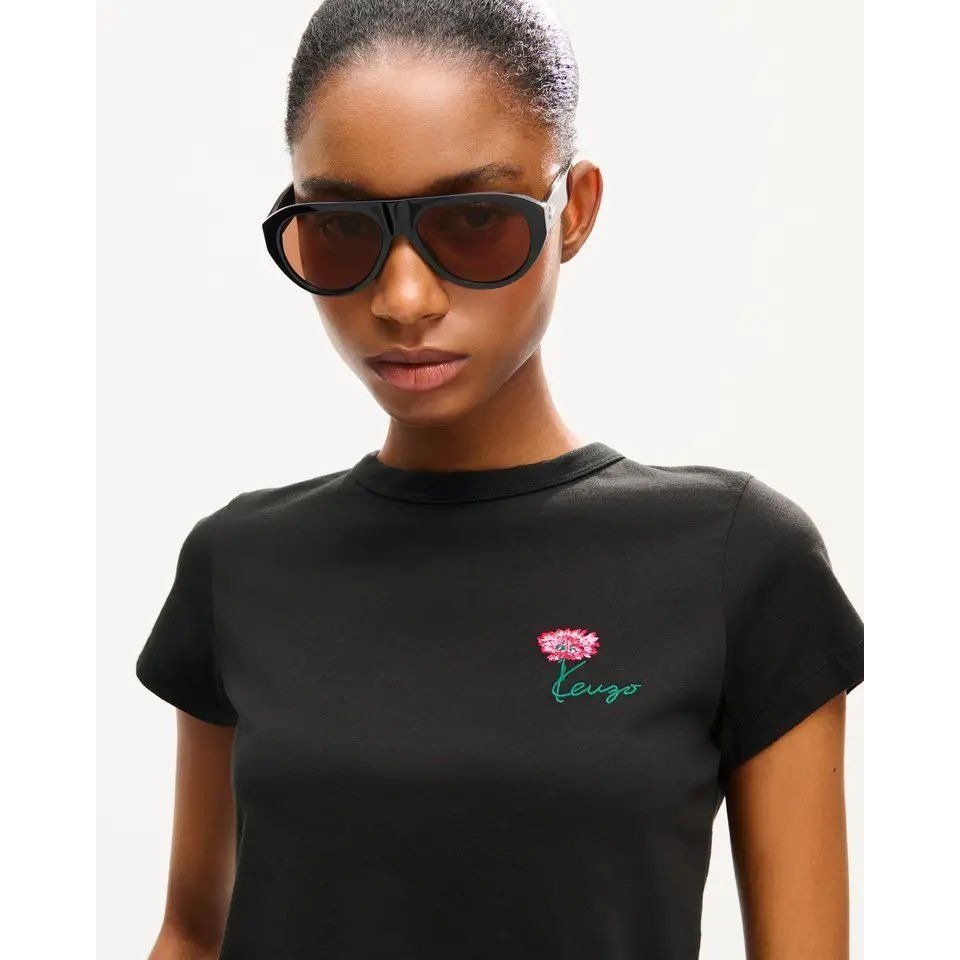 KENZO LADYS GOTS TULIP SMALL T-SHIRT Black