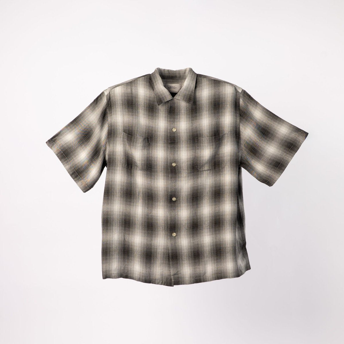 town craft 60 loop collar ss shirt grey