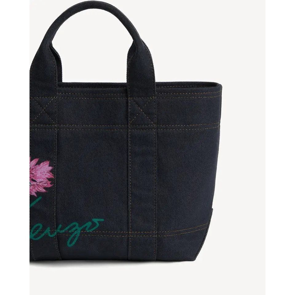 KENZO TULIP SMALL TOTE BAG Navy Blue