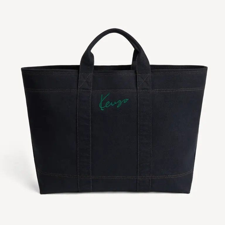 KENZO TULIP LARGE TOTE BAG Navy Blue