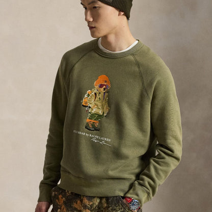 RALPH LAUREN POLO BEAR CREW NECK SW CRUISE OLIVE