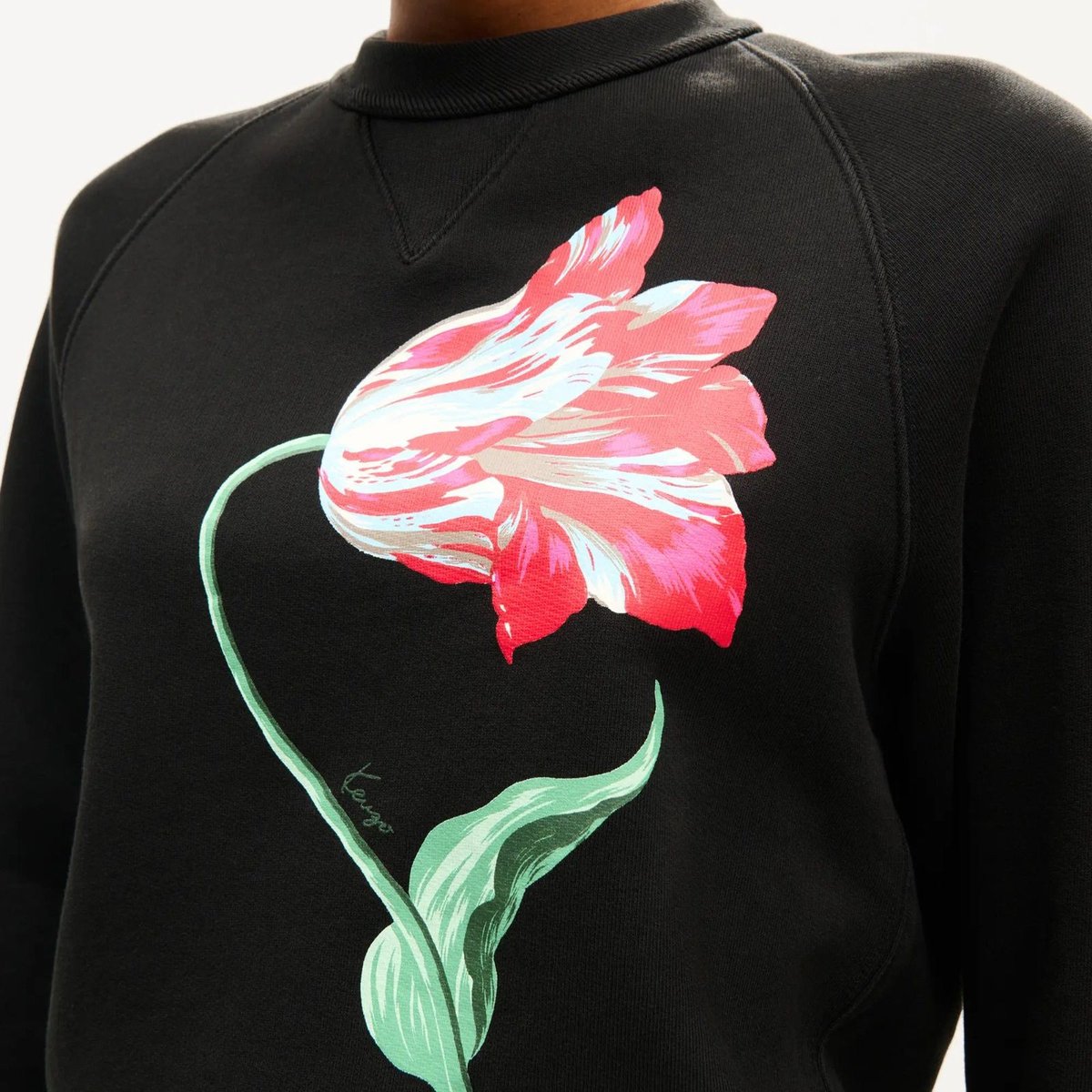 KENZO LADYS TULIP CLASSIC SWEATSHIRT Black