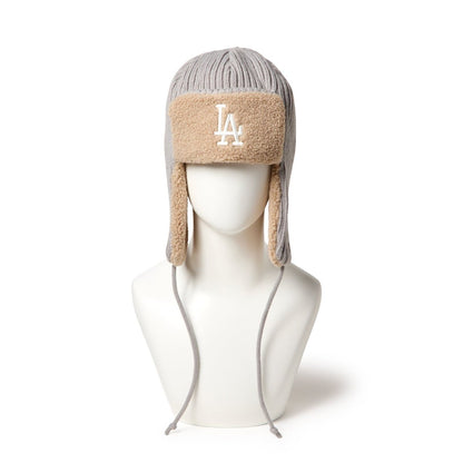 NEW ERA KNIT TRAPPER LOSDOD RIB KNIT GRY
