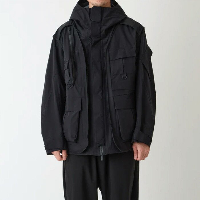 WHITE MOUNTAINEERING GORE-TEX LUGGAGE MOUNTAIN PARKA BLACK