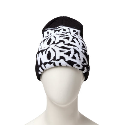 NEW ERA BASIC CUFF KNIT TAGGING LOGO BLK
