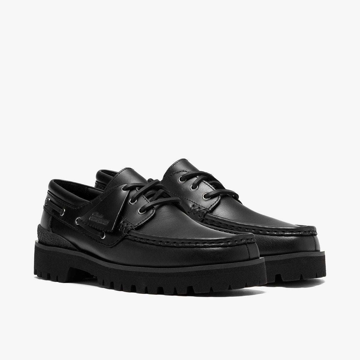 CLARKS Yukoner Boat Black Leather