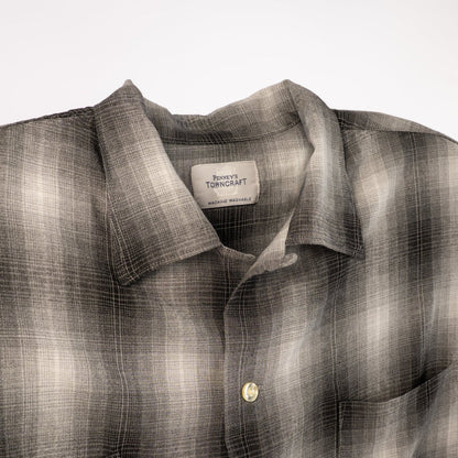 town craft 60 loop collar ss shirt grey