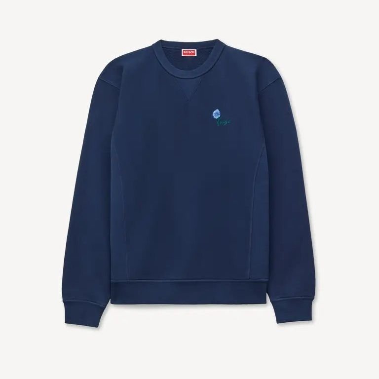 KENZO MENS TULIP CLASSIC SWEATSHIRT Blue Black
