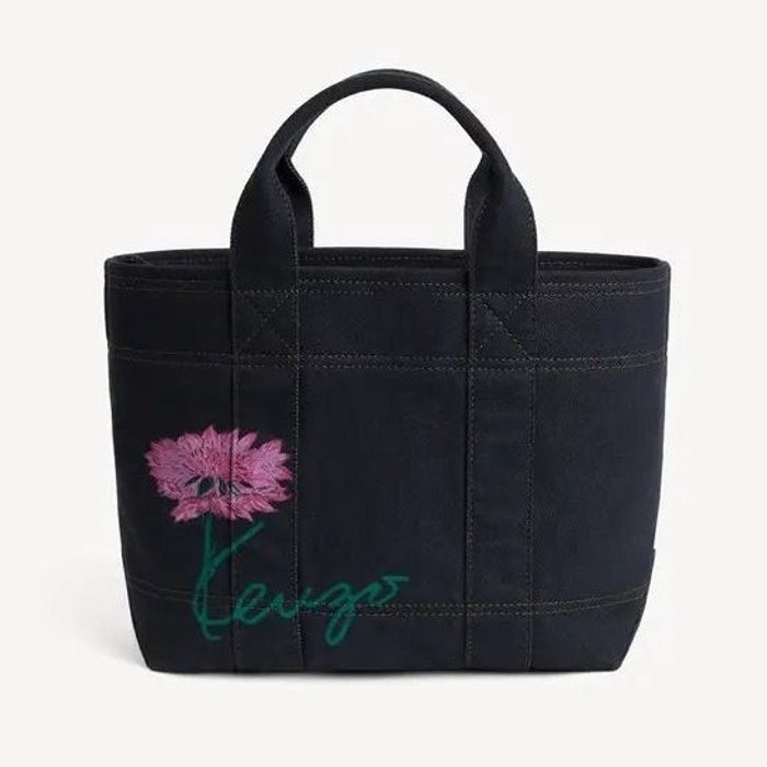 KENZO TULIP SMALL TOTE BAG Navy Blue