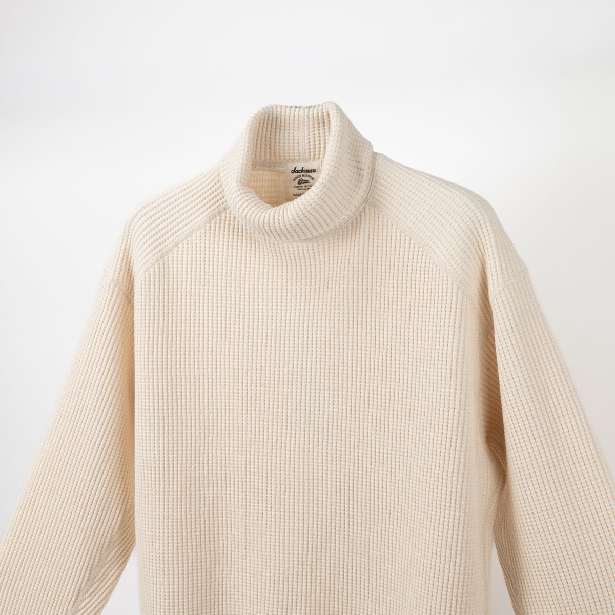 Jackman Waffle Highneck Ecru