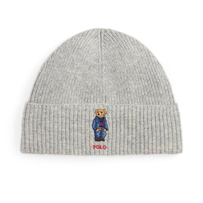 RALPH LAUREN SOLIDDENIMBEARBEANIE ANDOVER HTHR