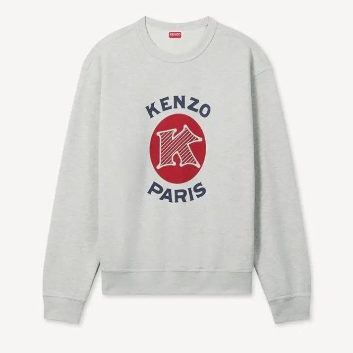 KENZO MENS EMBLEM CLASSIC SWEATSHIRT Pale Grey