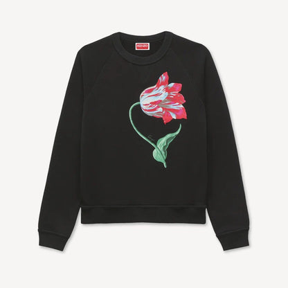 KENZO LADYS TULIP CLASSIC SWEATSHIRT Black