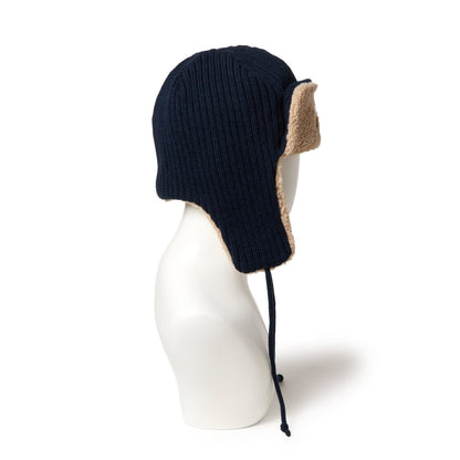 NEW ERA KNIT TRAPPER NEYYAN RIB KNIT NVY
